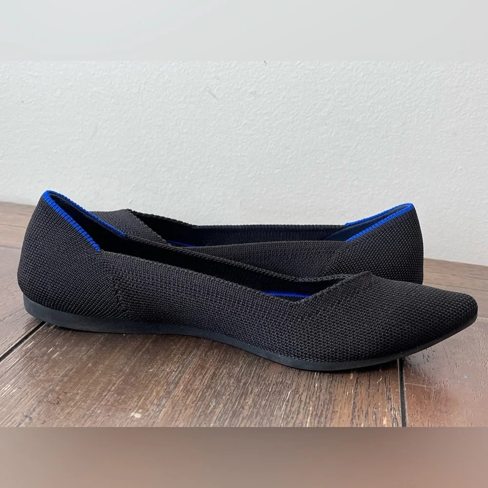 Rothy’s The Point Black Flats Womens size 6.5 - Picture 6 of 10